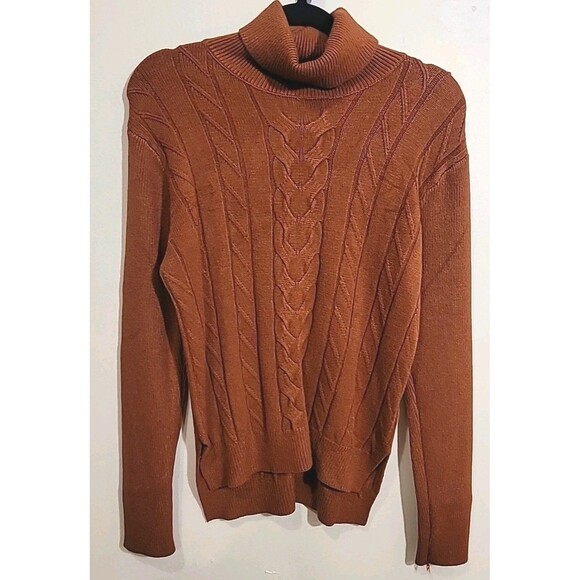 Daimidy Rust Color Long Sleeve Thick Sweater, Cowl Neck, Size Medium, NWT - Picture 1 of 2